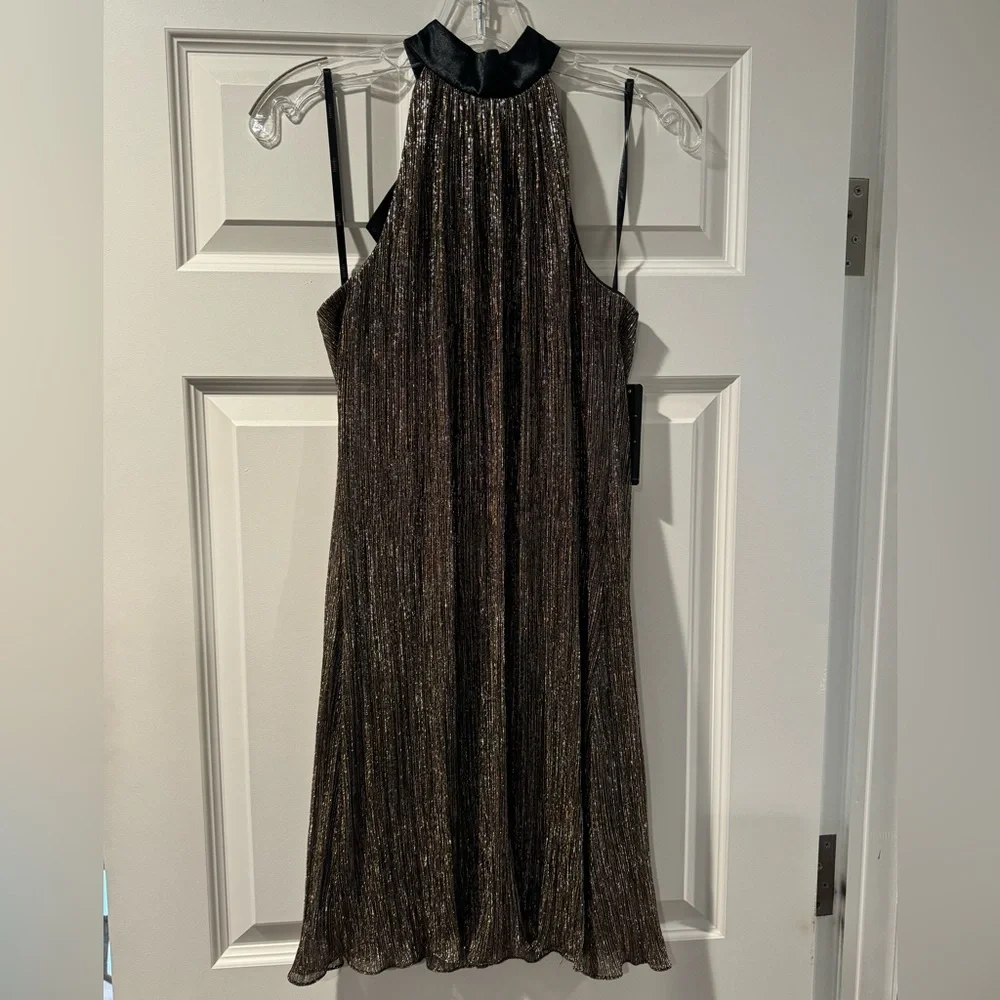 Laundry by Shelli Segal Gold Shimmer Party Dress NWT - Picture 4 of 10